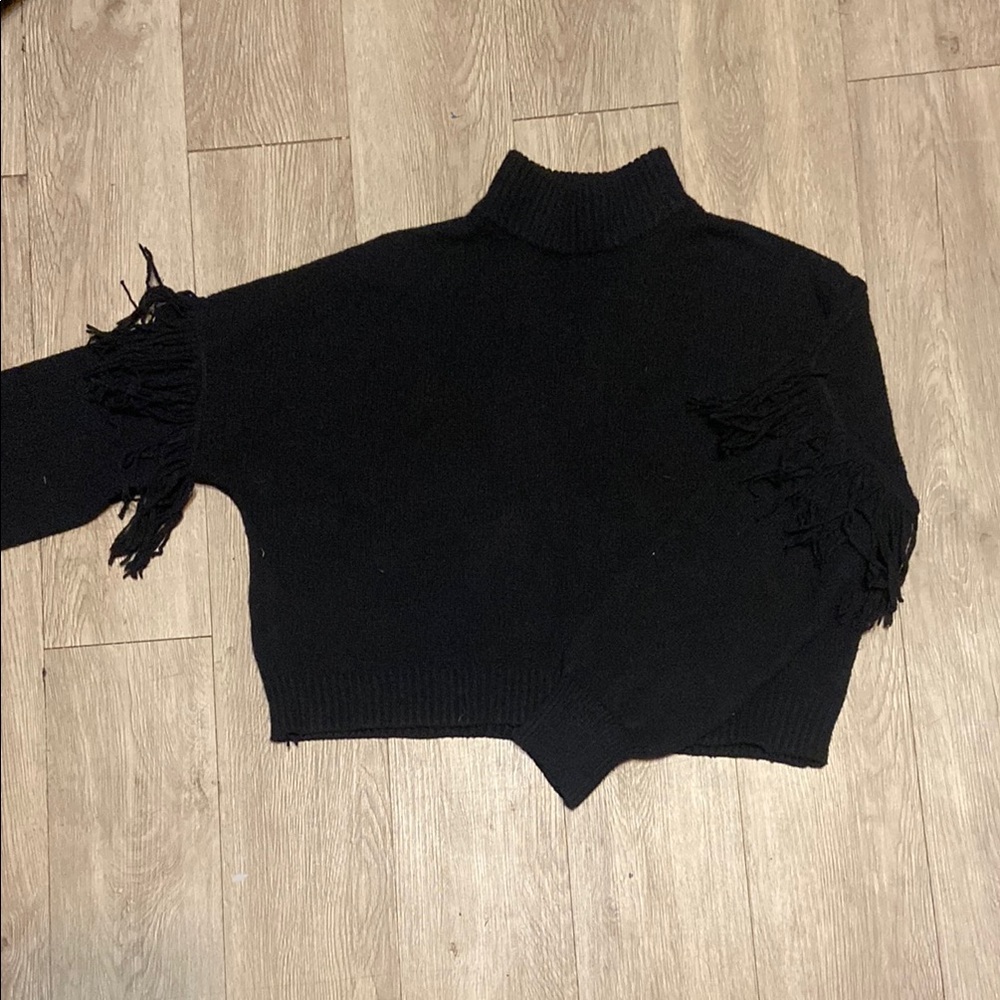 Black Cowl Neck Boxy Sweater